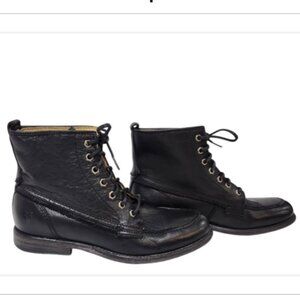 Frye Phillip Work Black Leather Ankle Boots 3476874